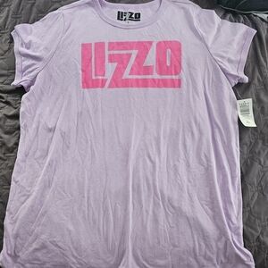 Lizzo Lavender T-Shirt with Pink Logo